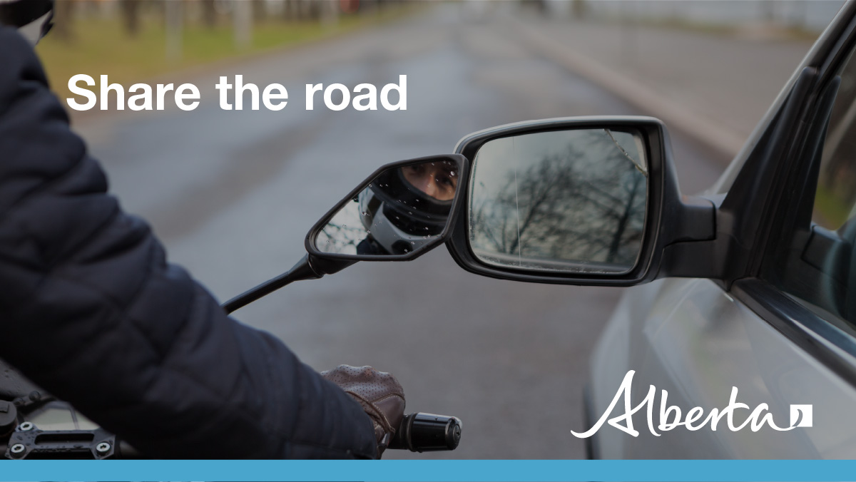 ABTransComm's tweet photo. Please #ShareTheRoad with riders and give them the space they need to be safe.  #ABRoads https://t.co/CLDY1TQqlV