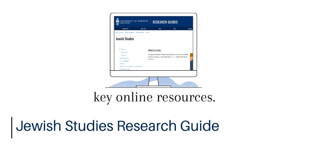 uoftlibraries's tweet photo. For #JewishHeritageMonth, we’re sharing the #UofT Jewish Studies Research Guide. 📖 This guide introduces learners to a range of Jewish Studies materials including dictionaries, music print resources, and newspapers. #jewishstudiesTO
Explore here: https://t.co/ltgULDXhoS https://t.co/GiELrN3fK1