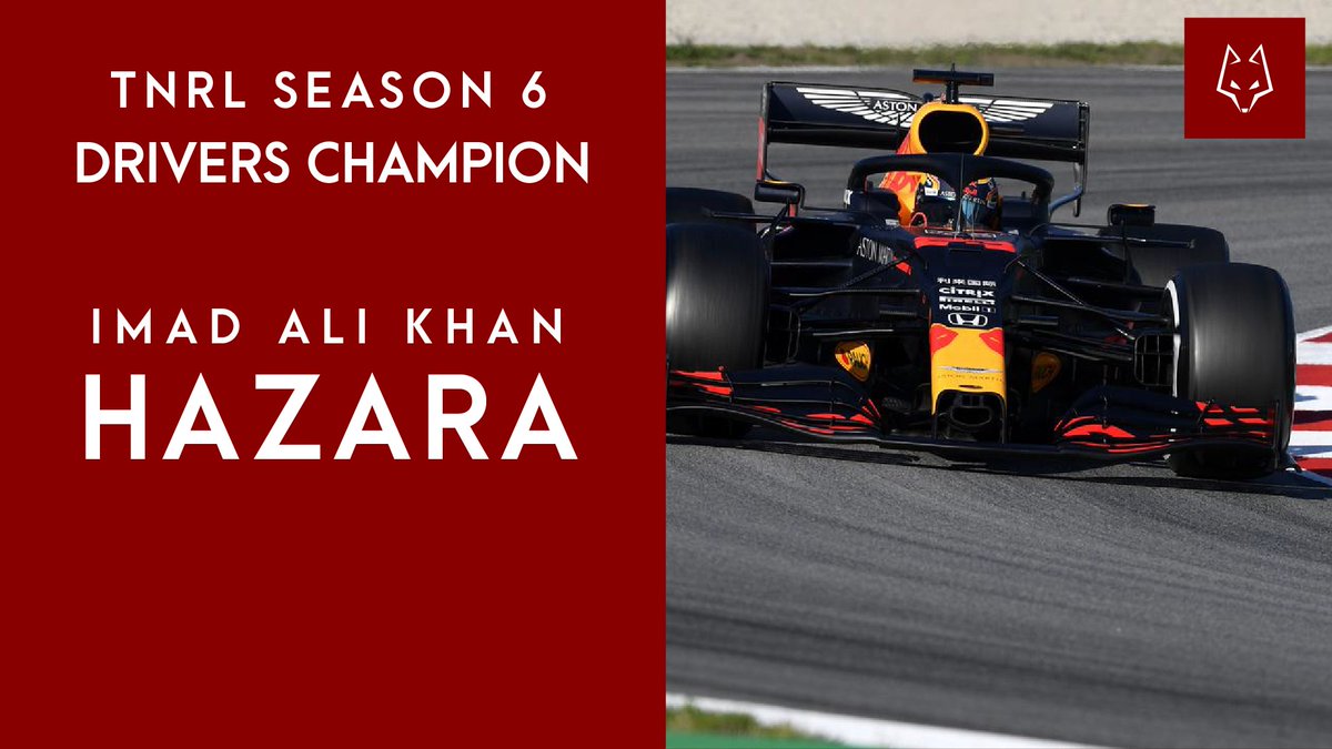 fenrisgg's tweet photo. Your TNRL Division 1 Season 6 Drivers Champion is @hazarakings 🏆 7 race wins and 2 podiums in 12 races makes him superior this season 🏁💪🐺 Congrats @DanielTandberg with P2 🥈 Thanks for an amazing season in @TNR_esports League, see you in August 😍 #F1Esports #StopBeingThem https://t.co/4ttt3CvALU
