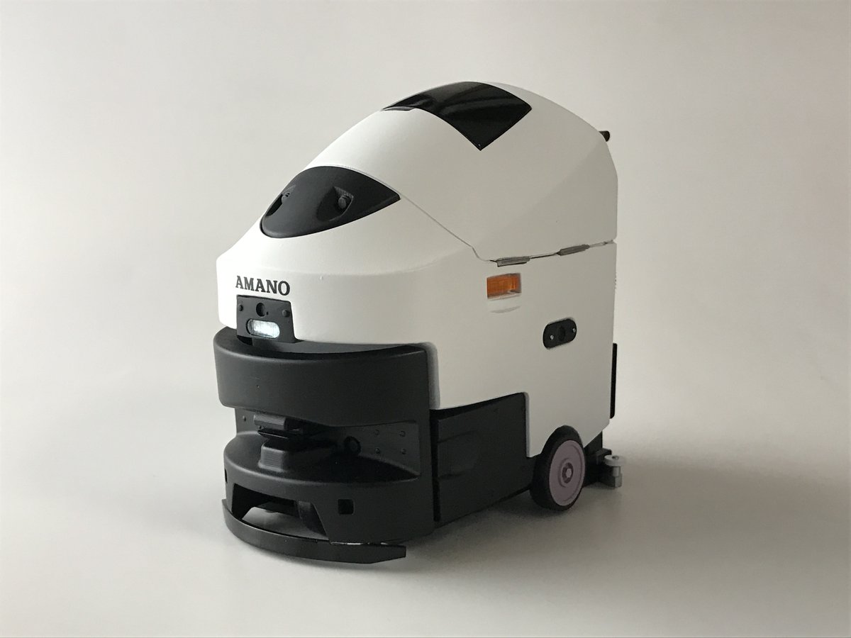 Akibama7B's tweet photo. 1/12スケール アマノ清掃ロボ　EGrobo
組み立ててる最中はてんぱってたので写真はありませんｗ
いきなり完成です！！
こだわりはクリヤパーツでリアル感を演出
チョロＱのゼンマイを仕込んでのこのこ走ります
なんてかわいいんでしょう～♬
#PLUSALFA #FUSION360 #FlashForgeHunter #AMANO #エキマテ https://t.co/i8ivBT2LgP