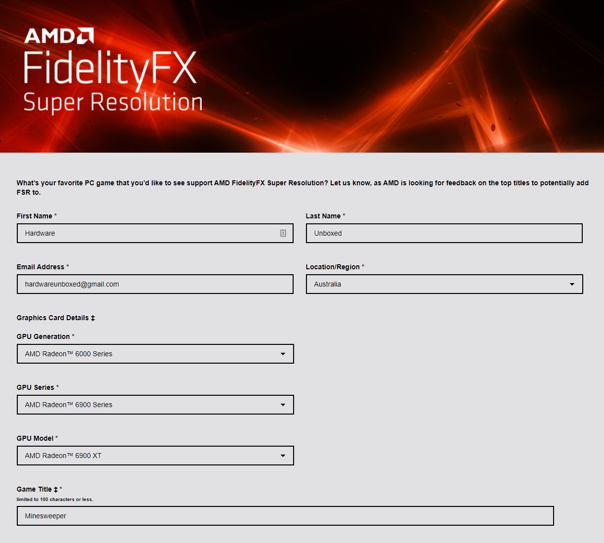 Hardware Unboxed on Twitter "You bet we are filling out the survey…