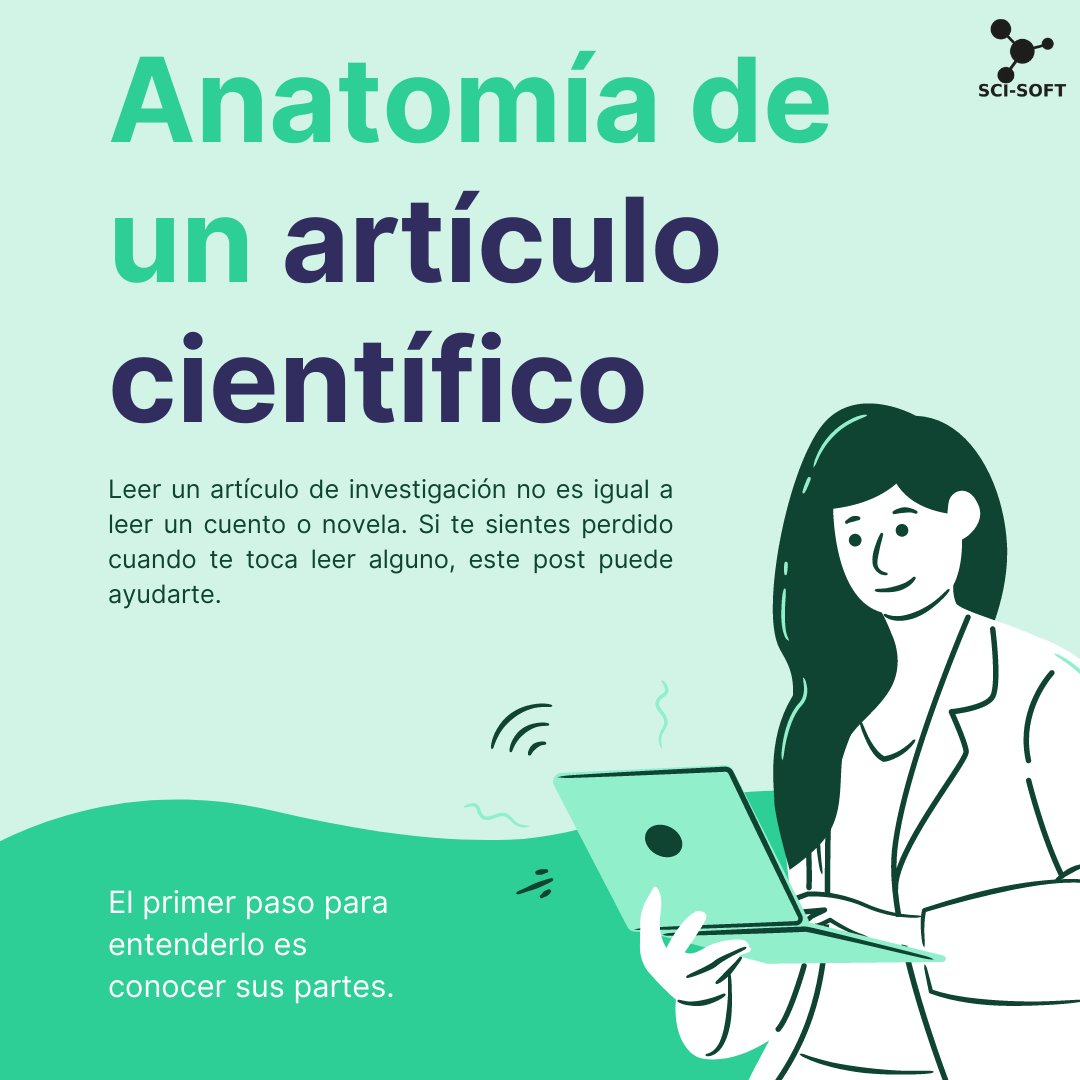 sci_softskills's tweet photo. ¿Te resulta difícil leer artículos científicos? ¿Tardas horas en pasar de la primera página ?
En estas imágenes te presentamos las partes principales de  una publicación científica
¡Inscríbete al próximo curso de Sci-Soft en la materia! [1/10]
Registro en: https://t.co/I2SSgyWDMo https://t.co/BjjYTQEKqK