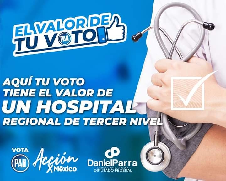 DanielParraOfic's tweet photo. Vota este 6 de junio por las propuestas. #GestionesQueCambianVidas
#VotaPAN💙 https://t.co/hJ93oF2VFW