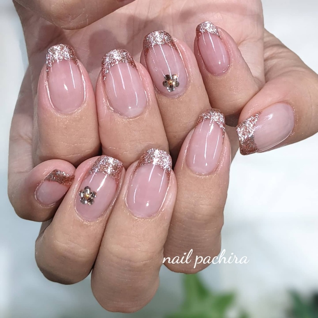 Nail Pachira お客様ネイル ジェルネイル ピンクラメ ラメフレンチ 岡山市北区表町 ネイルパキラ T Co Xad2fthtfb Twitter