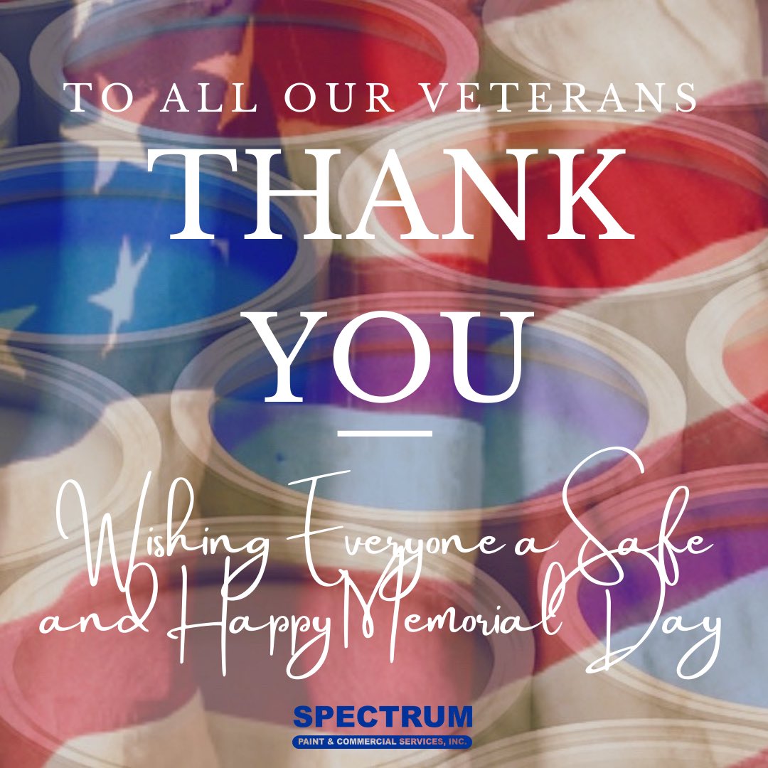 spcs_inc's tweet photo. Happy Memorial Day! #memorialday2021🇺🇸💙❤️ #spectrumpaintandcommercialservices #spcs_inc https://t.co/p6EtsiZhjC