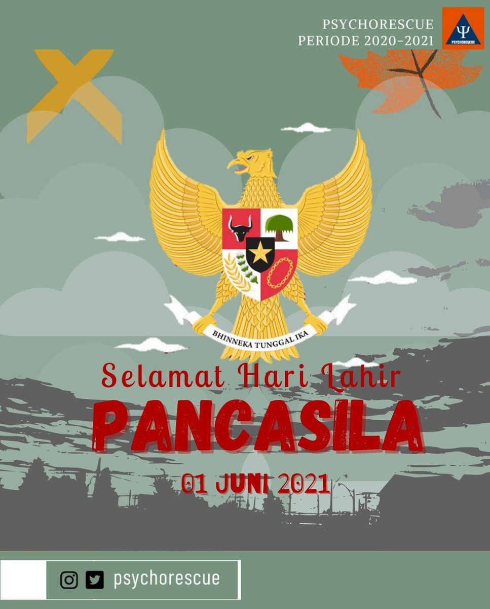 [Selamat Hari Lahir Pancasila, 1 Juni 2021]

Semoga nilai-nilai luhur Pancasila senantiasa menjadi pedoman kita dalam hidup berbangsa dan bernegara.

#harilahirpancasila
#1juni
#Psychorescue