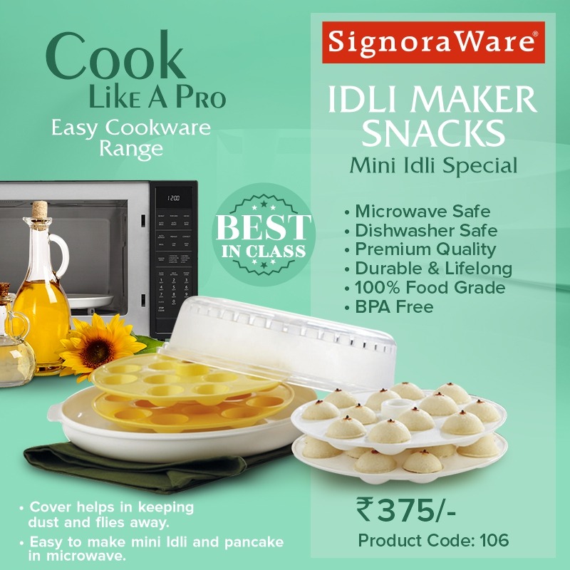 SignoraWare's tweet photo. Cook like a pro
(Idli Maker Snacks)
Savour the delectable and healthy cuisine when you want.
#signoraware #kitchen #idlimaker #idli #miniidli #idlimakersnacks #cook_like_a_pro #snacks https://t.co/zIrHZbIXFB