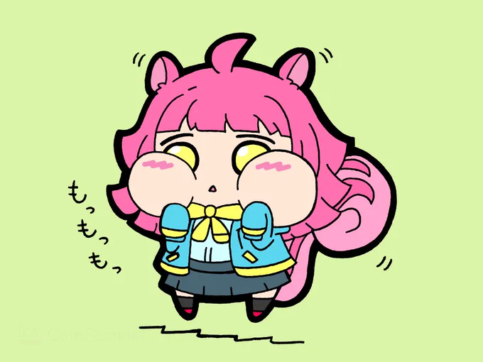 ほっぺたパンパンなリスりなちゃん❤🐿 