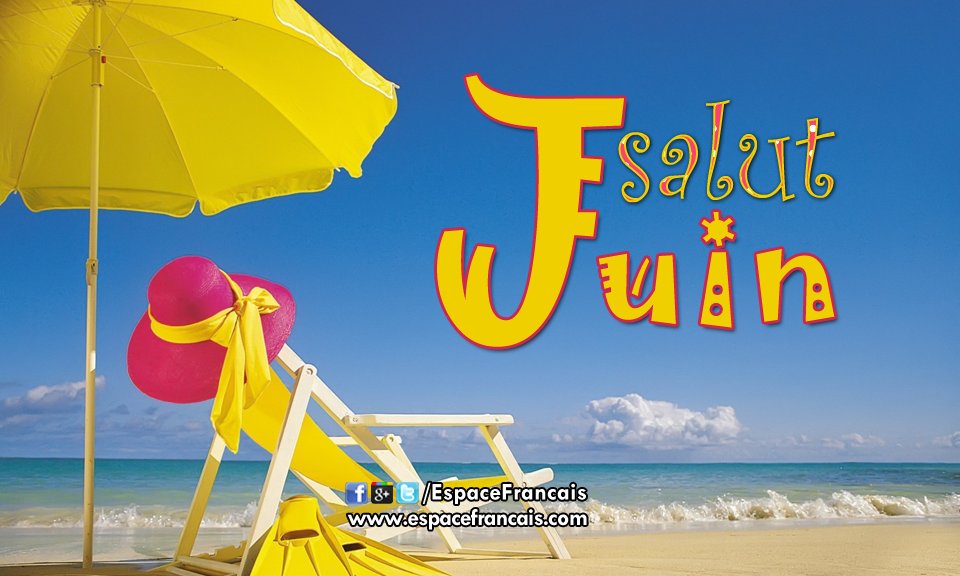 EspaceFrancais's tweet photo. Salut juin ! Salut l'été ! 😍🌞
Excellent mois à toutes et à tous ! Espérons qu'il annoncera une meilleure saison ! 🏖
#SalutJuin #Salut_juin #HelloJune #Hello_June #juin #June #Été #Été2021 #Summer2021 #Summer #Saison #Season #Month #Mois #Vacances #Plage #Repos #Tourisme https://t.co/OWb1oLWJmS