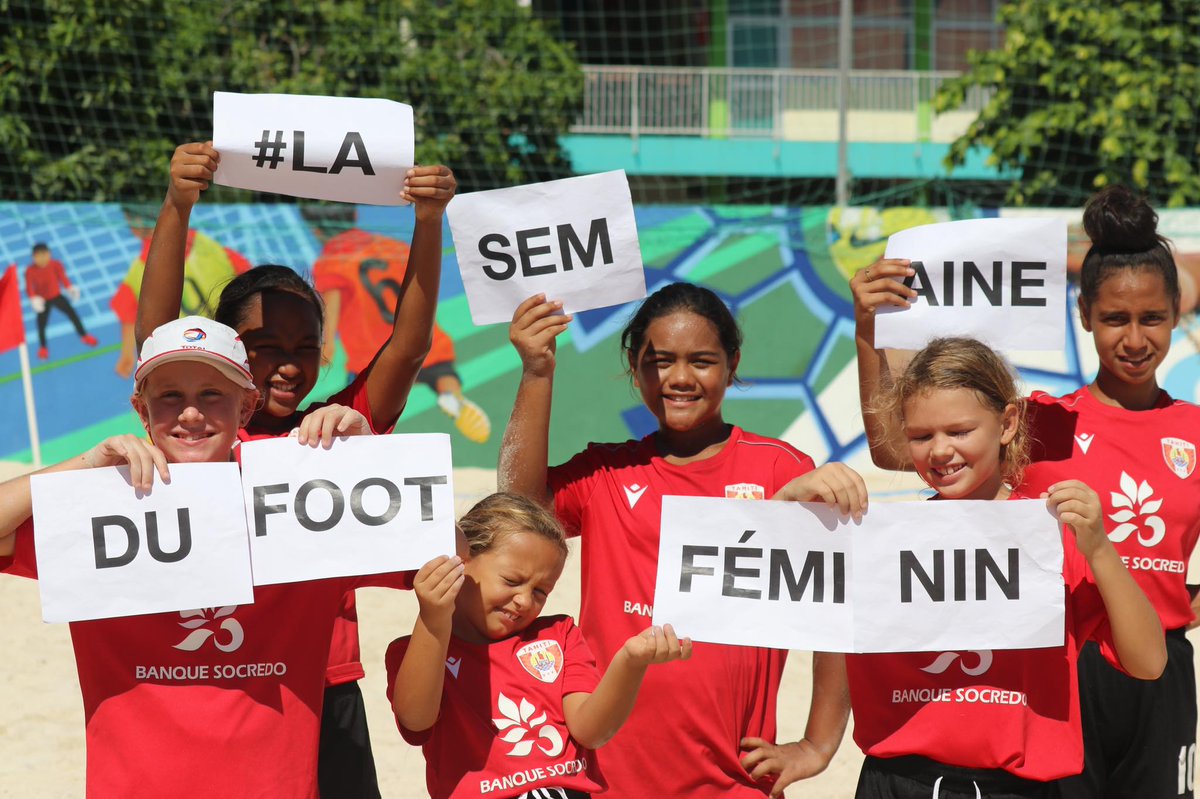 OFCfootball's tweet photo. ❤️ It's Women's Football Week in Tahiti who are celebrating every female player, educator, supporter and administrator. 

📸 Tahiti Football 

MORE | https://t.co/wgQqNG7JK1 https://t.co/r9TGtvUKmJ