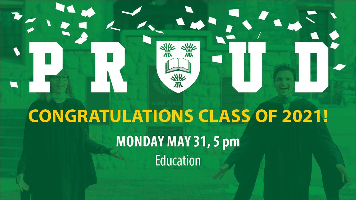 usask's tweet image. Convocation livestream: Join us as we celebrate the #USaskClassOf2021 from the College of Education today at 5pm - together we can show everyone what it means to be a proud graduate of #USask. students.usask.ca/usaskclassof20…