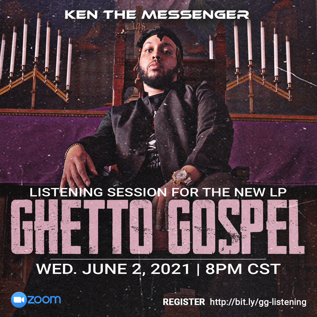 kenthemessenger's tweet photo. Come check out the project with me this Wednesday before the world hears it! Register https://t.co/R3HupacbEY #GhettoGospel
#chh #rapzilla #audiomack #symphonicdistro https://t.co/T6bRX3v8RX