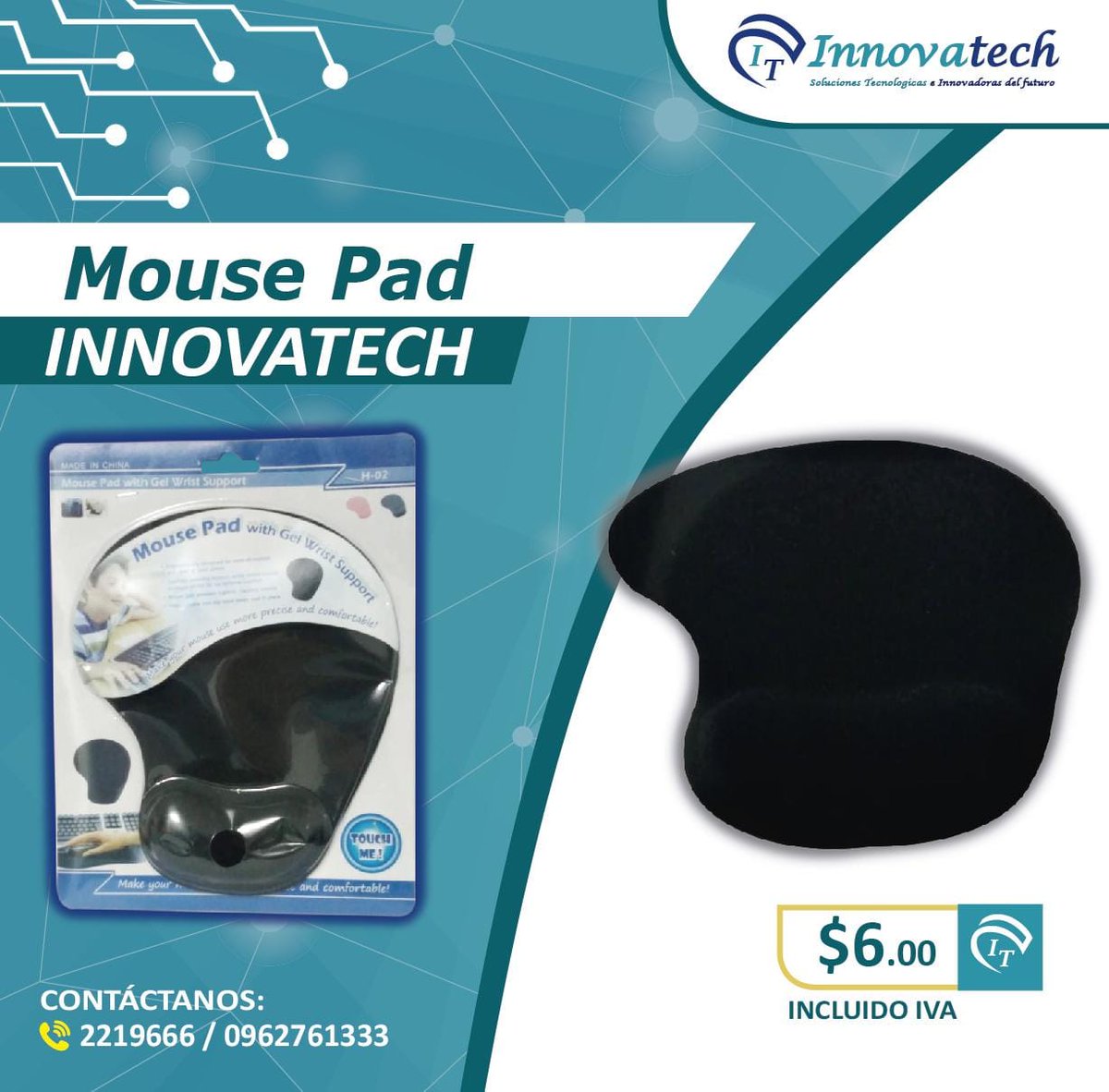 InnovaTech14's tweet image. Alfombrilla de gel para mouse con apoyo para la muñeca.
Ofrece máximo apoyo y la correcta postura de la muñeca presentando una base de goma antideslizante que lo mantiene siempre en su lugar. Estamos ubicados: Samanes 1 Mz. 112, Av. Francisco Rizzo Diagonal a la Iglesia Bautista