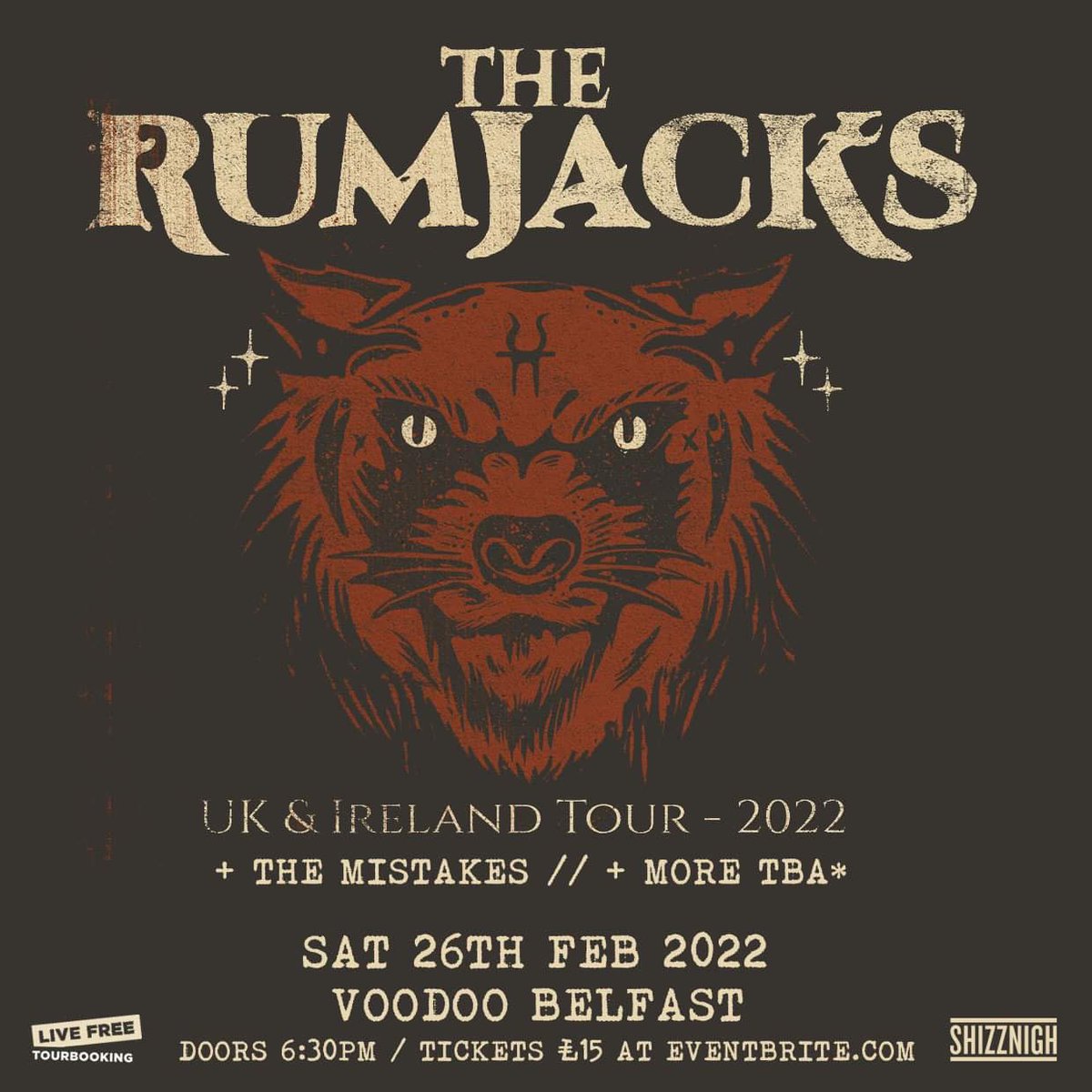 .@Rumjacks at @Voodoo_Belfast tickets on sale at @eventbrite