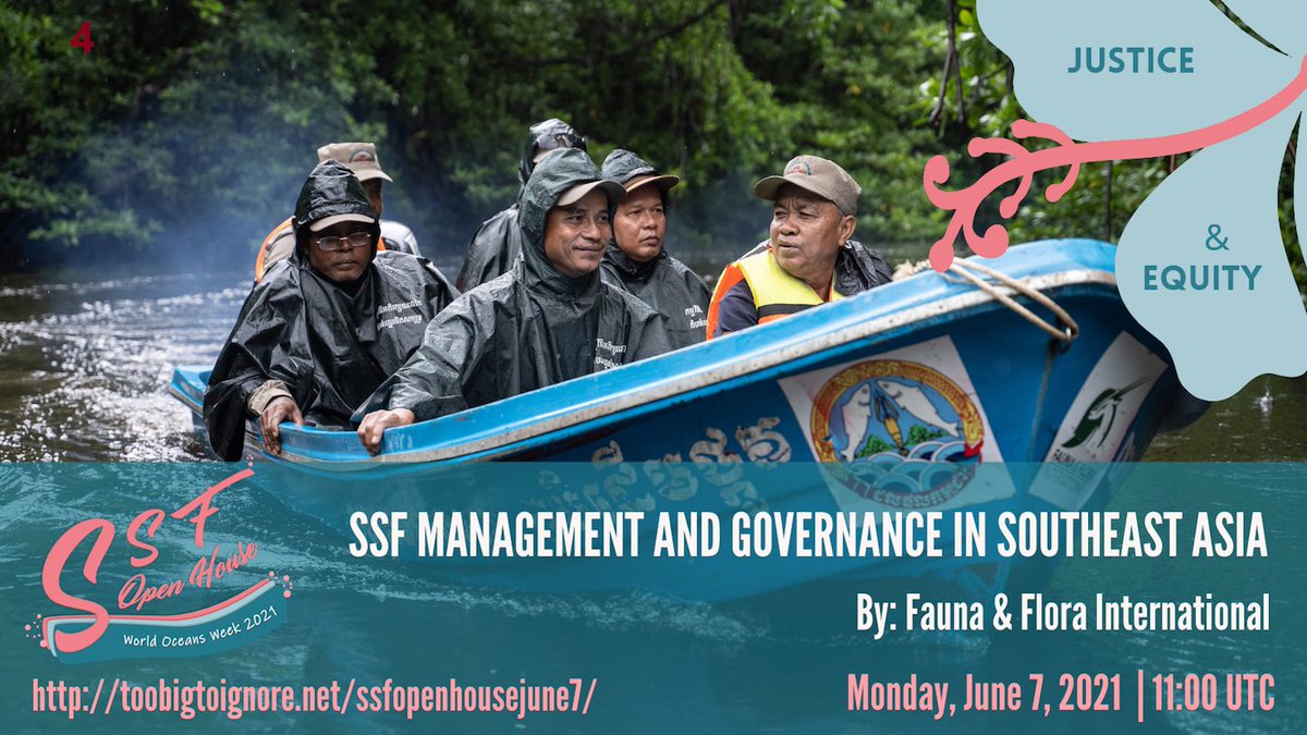 📣 #SSFOpenHouse 🎏

🔹 DAY 4: Monday, June 7 - Justice & Equity  

Session 4: #SSFmanagement #traditional #local #governancesystems #localmarinetenure 
 
🔍bit.ly/34yrdl1