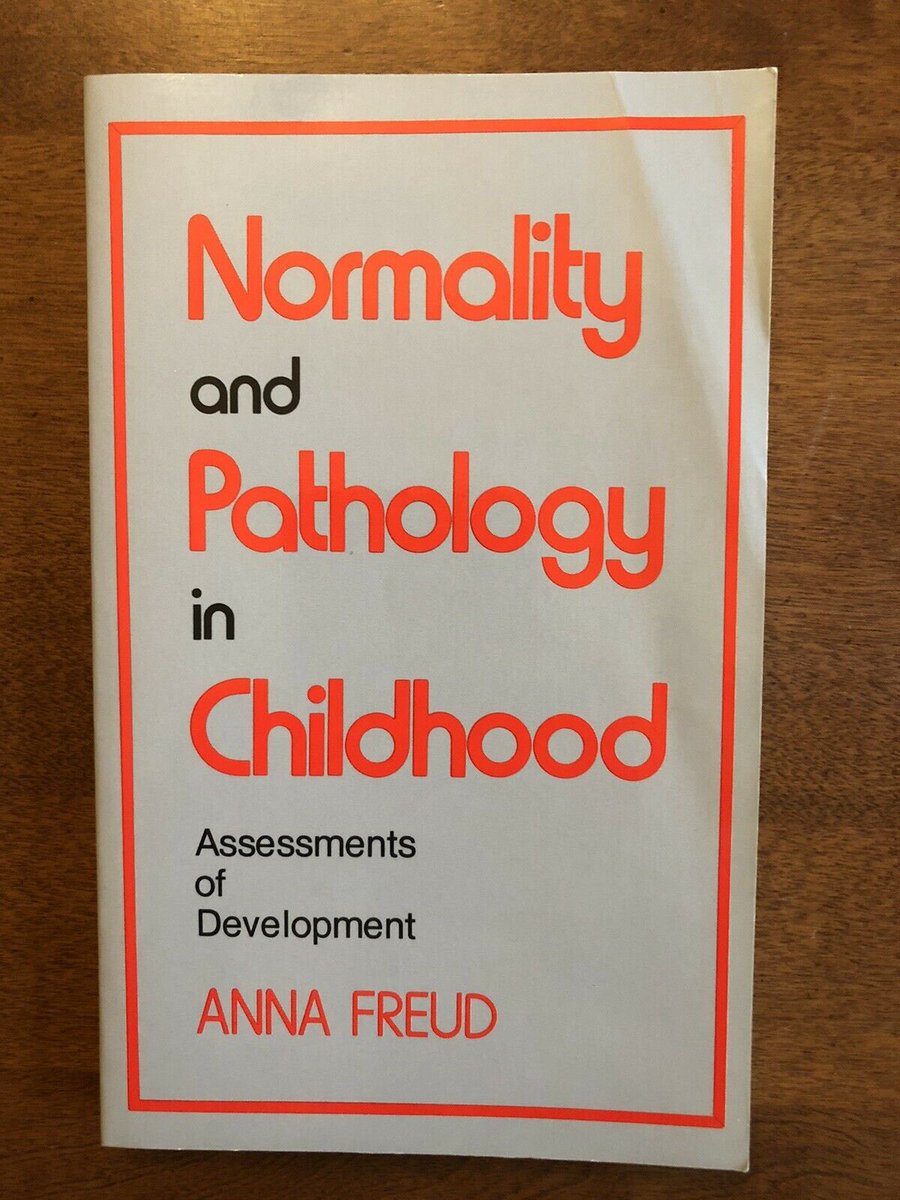 StevenJHanley's tweet photo. NORMALITY AND PATHOLOGY IN CHILDHOOD By Anna Freud

👉 https://t.co/aDTXLj4st9

A classic text for your library!

#annafreud #psychoanalysis #forsale #ebay https://t.co/7WaVsagGkc