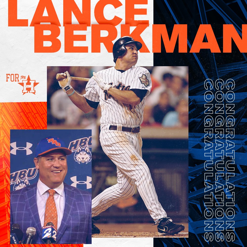 Houston Astros on X: Congrats to #Astros legend Lance Berkman on being  named head coach of the Houston Baptist University baseball program!  #ForTheH  / X