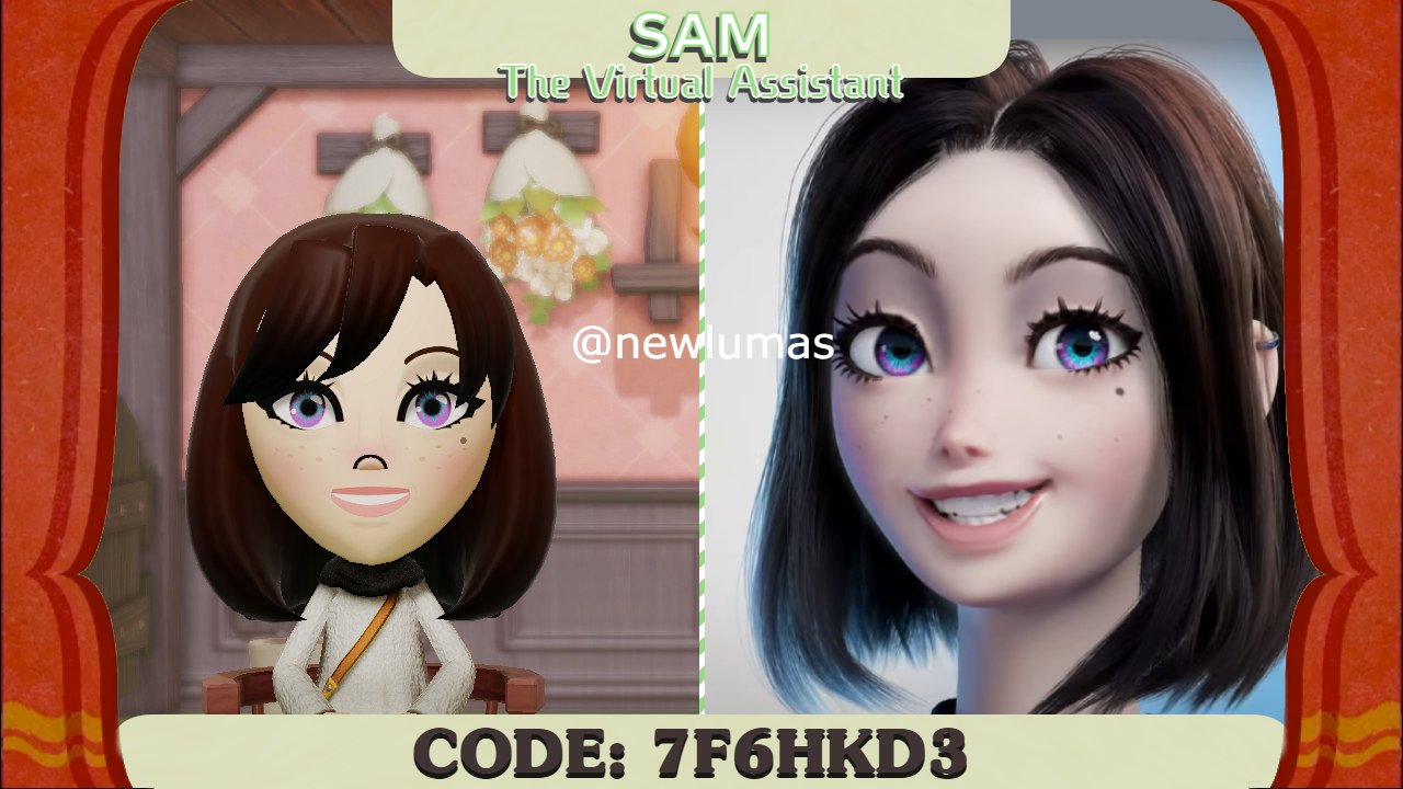 Luma Did I Make The New Samsung Virtual Assistant Yes Sam Samsungs Virtual Assistant In Miitopia Access Key 7f6hkd3 Disclaimer Not Every Mii On My List Is Made