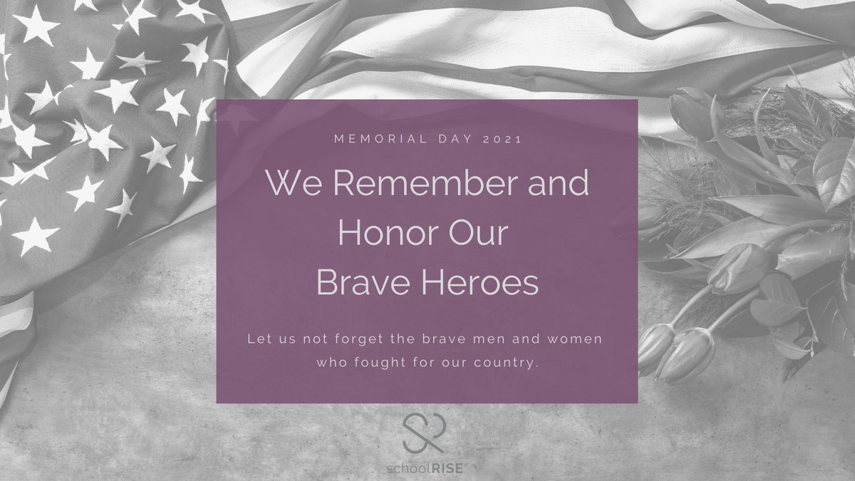 schoolRISEUSA's tweet photo. #schoolRISE #MemorialDay https://t.co/VYV0jenJmZ