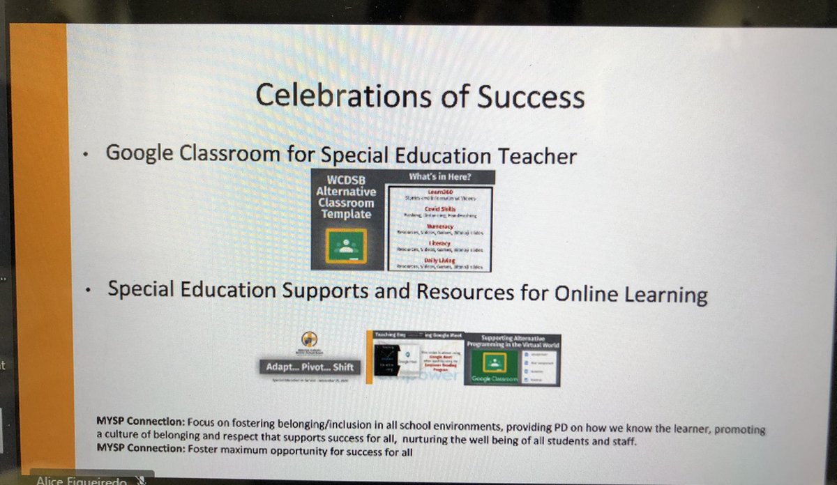 nottenloretta's tweet image. Special Education team brings updates on how @WCDSBNewswire staff have risen to the occasion this year to meet the needs of our students on IEP and with vulnerable needs. #SuccessForEach #PlaceForAll #GatheredToBecome @wcdsbspecialed