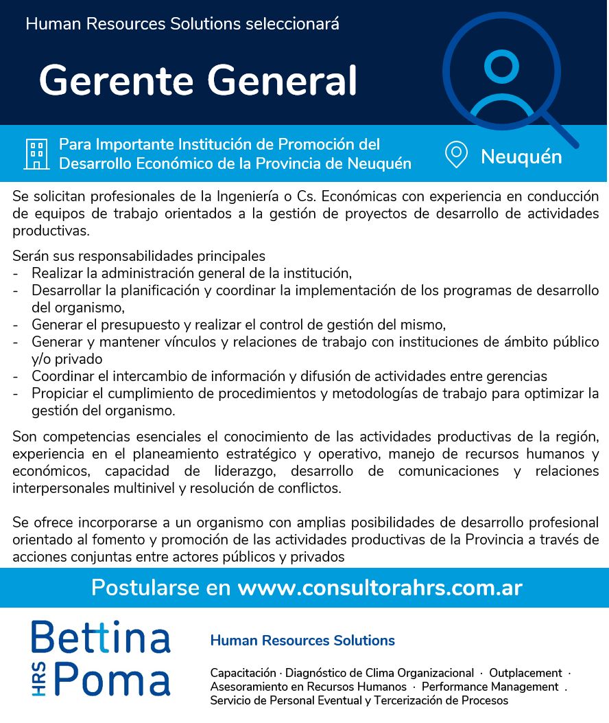 Ya se encuentra abierta la convocatoria para cubrir el cargo de gerente general de <a href="/Adeneu/">Centro PyME-ADENEU</a> en consultorahrs.com.ar