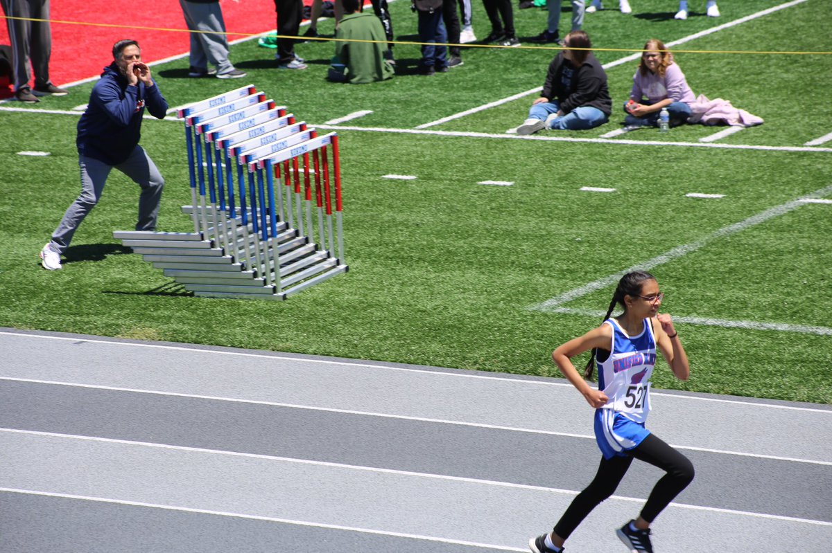 AmberJarvis85's tweet photo. If your coach isn’t scrambling across the field, almost running into things, cheering so loud he’s lost his voice, and meeting you at the finish line....are they really even coaching you? #coachwilson 
#statebound #wearethekats https://t.co/M3M0aM4Tmk