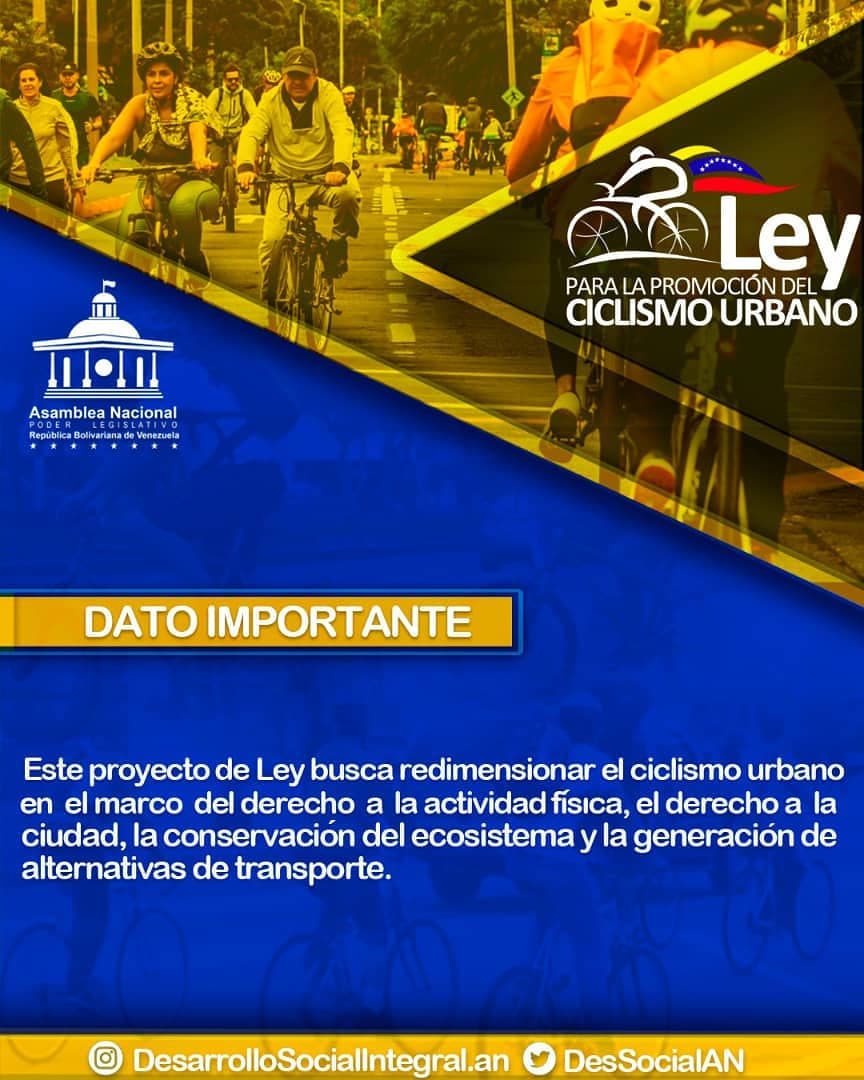 JG_COLMENARES's tweet image. ¡Ley para la Promoción del Ciclismo Urbano!

Hay aspectos fundamentales que debemos saber para ser partícipes y respaldar este proyecto de Ley que ha sido una necesidad imperiosa de nuestra nación.
#SemanaRadicalConciente 
@NicolasMaduro 
@pinfantea