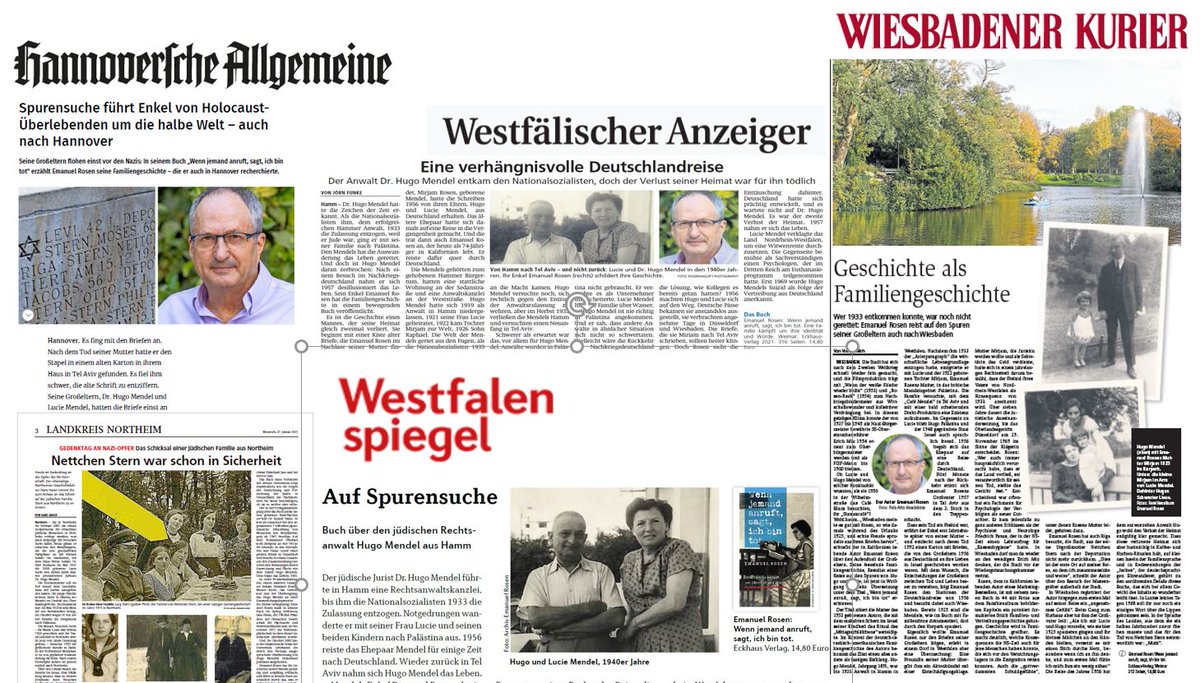 More articles about the German version of my memoir 'If Anyone Calls, Tell Them I Died'. eckhaus-verlag.de/produkt/wenn-j… For the English version: getbook.at/EMrosen