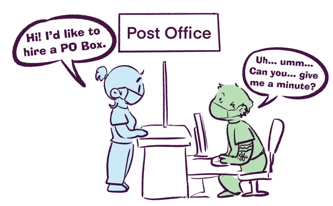 Hired a PO Box today and it took a whole team of people to figure out how to do it😂 