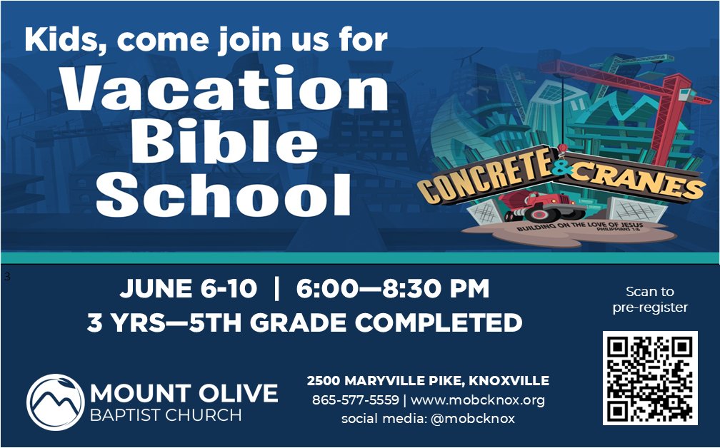 mobcknox's tweet photo. VBS is next week and we're excited!!! Register here:  https://t.co/nu5PAoOObr. https://t.co/HMjjHhObyy