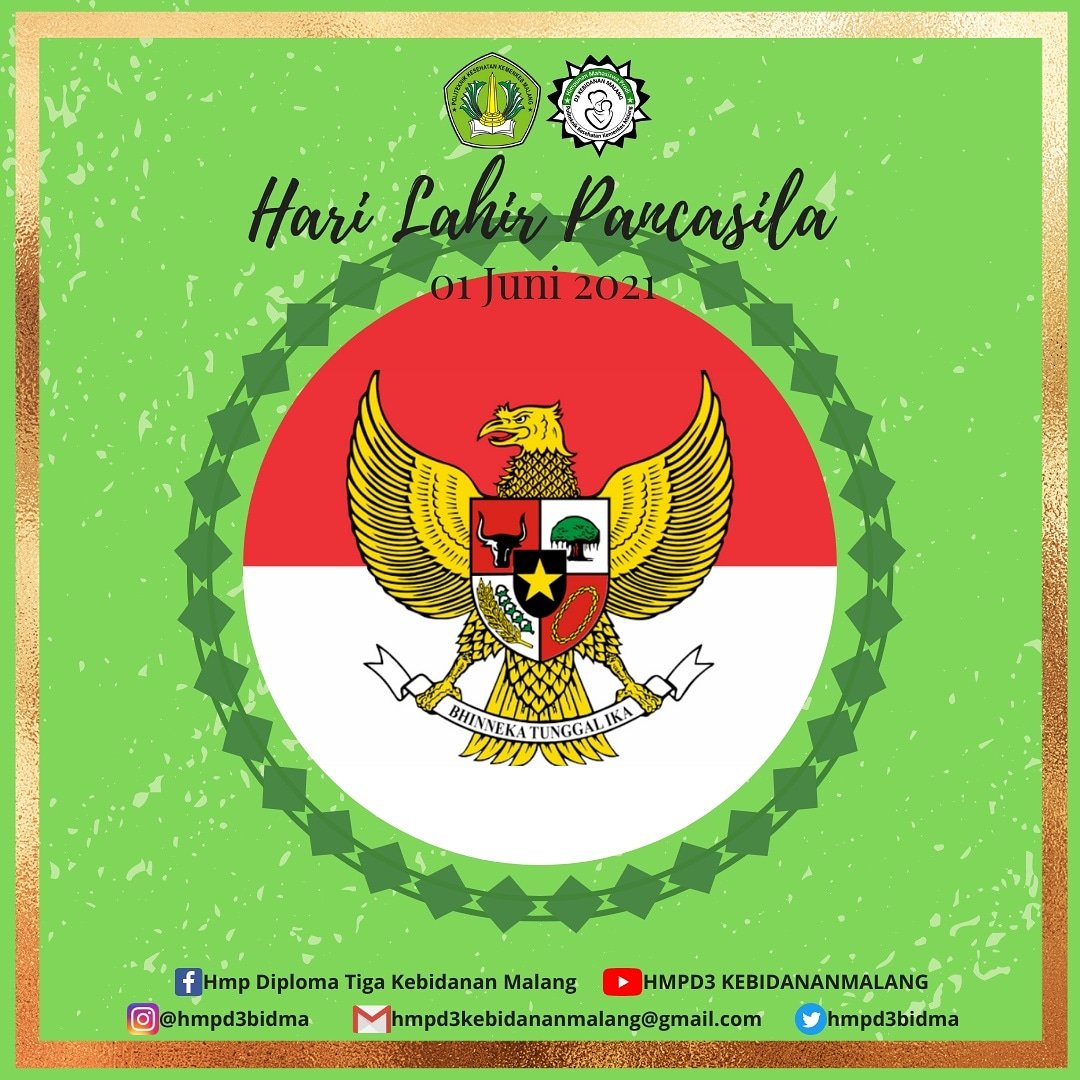 hmpd3bidma's tweet photo. [MEMPERINGATI HARI LAHIR PANCASILA 2021]
Pancasila, Istilah yang merujuk pada 5 pilar yang menjadi dasar berdirinya NKRI. 5 konsep,antara lain: kebangsaan,internasionalisme, permusyawarakatan,kesejahteraan, dan ketuhanan.“Pancasila dalam Tindakan, Bersatu untuk Indonesia Tangguh” https://t.co/w2xhOuNy5N