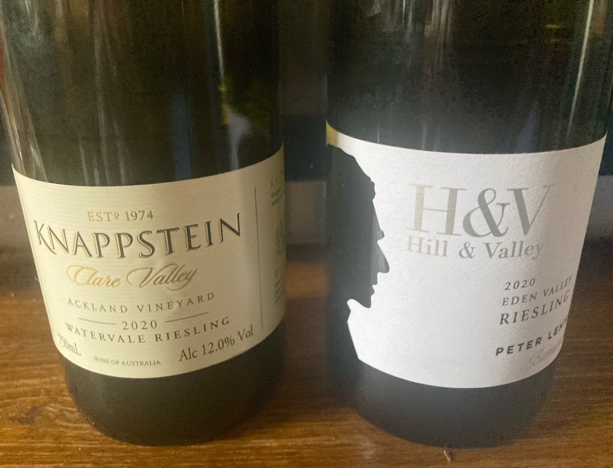 So many fantastic dry rieslings in #Australia. These two shone last night. #wine <a href="/KnappsteinClare/">Knappstein</a> #peterlehmannwines @clarevalleywine <a href="/barossawines/">Barossa Valley Estat</a> Check out gourmetontheroad.com for news and reviews