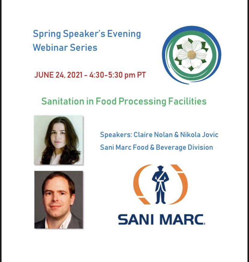 BCFoodPA's tweet photo. Join us on June 24 for part 2 of our Spring Speaker’s Evening Webinar Series, ft. Claire Nolan and Nikola Jovic of Sani Marc. Free for BCFPA members. Register here: https://t.co/yM3JzTNY7N https://t.co/iNKov2f6pf