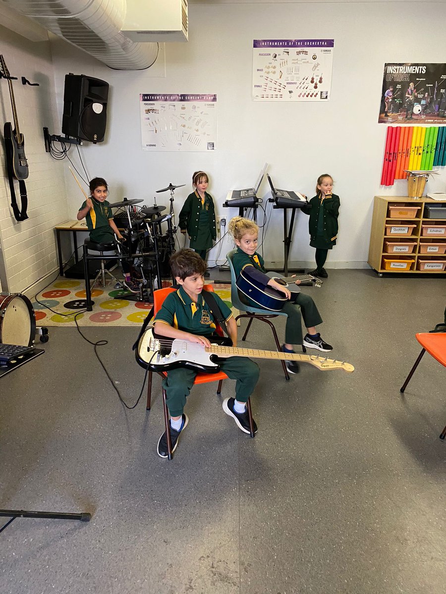 Our rock bands were in full swing during lunch time today. Rock out Kindy!