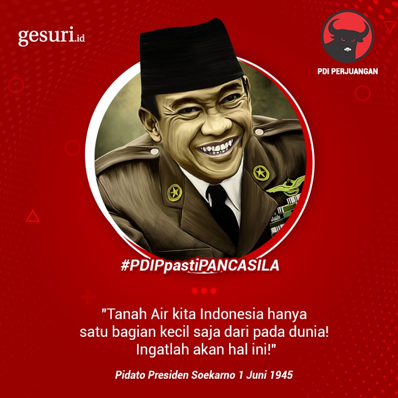 #PDIPPastiPANCASILA 
Pancasila dalam tindakan 
Bersatu untuk Indonesia tangguh
