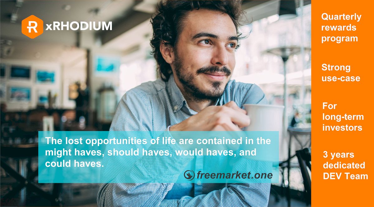 HodlXrc's tweet image. #xRhodium, #XRC ---A USE CASE LIKE NO OTHER---
The day will come when people will ask, &quot;Why didn&apos;t I realize what FreeMarket.One really meant in the grand scheme of crypto?&quot; #Opportunities come and go. Just like #BTC at $1USD each. If you don&apos;t have some #XRC by now...