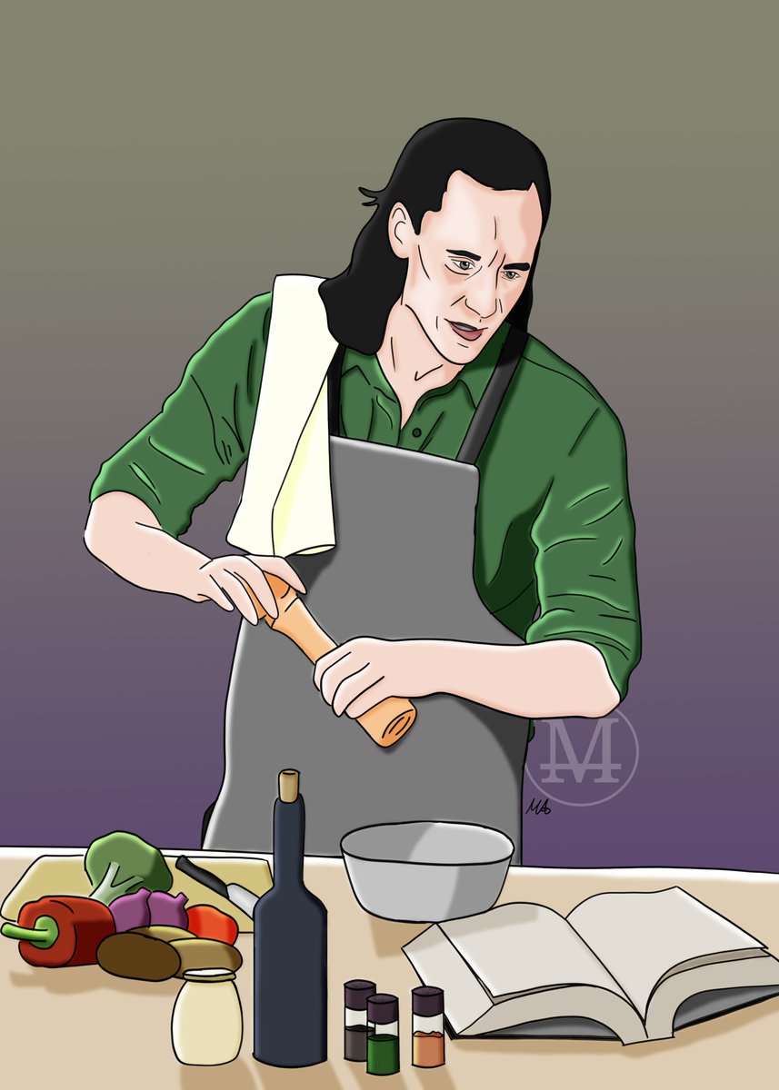 Megan_Ant's tweet photo. Day 5 of Drawing Loki; Cooking
My drawing of Loki attempting to cook 👨‍🍳💚
#DrawingLoki #Loki https://t.co/JOqNbU6Epn