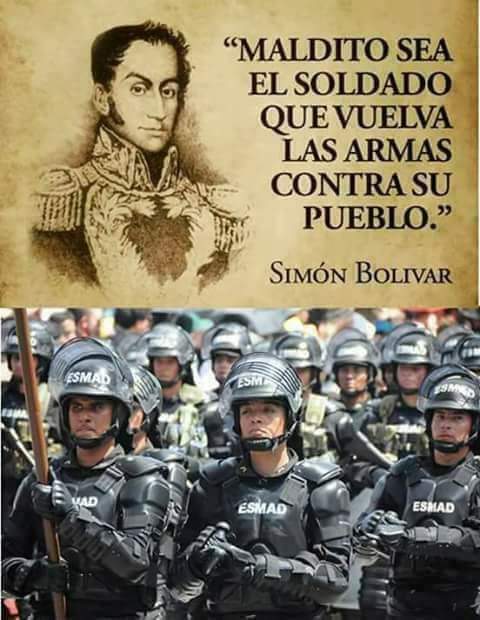 El Uribismo a los Militares en Colombia no les enseña de la historia de Bolivar, más bien la de Carlos Castaño. 
#ParoNacional31M 
#YoEstoyConBeto