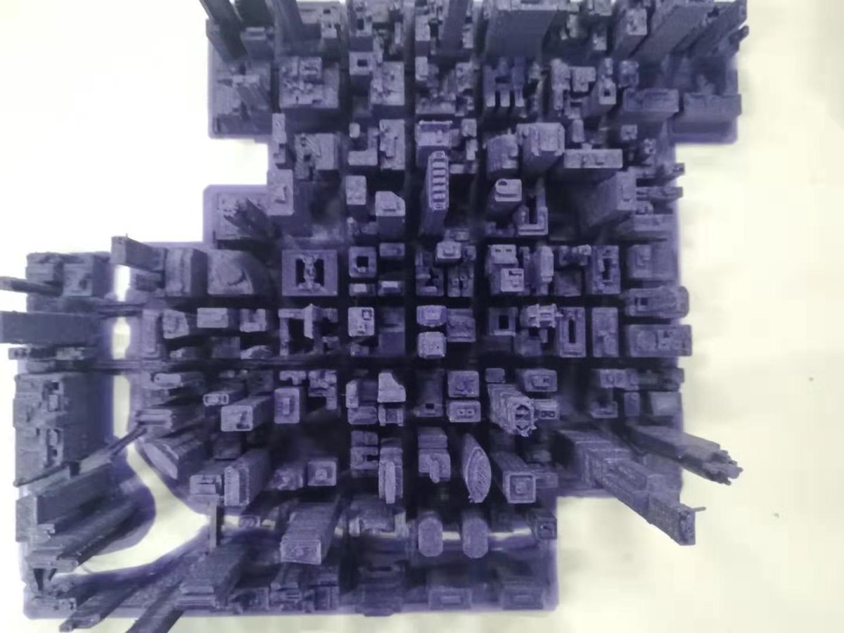 Glitter PLA City Model