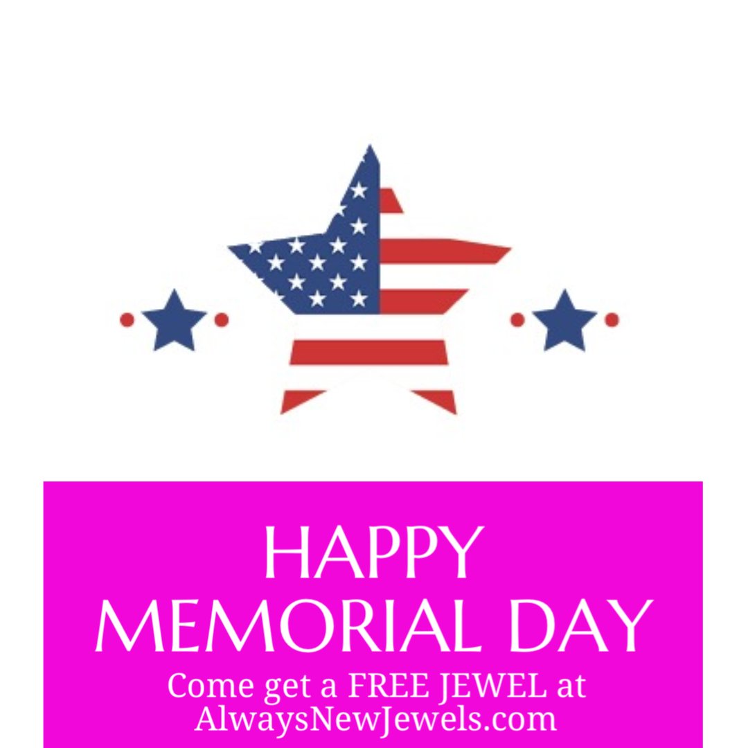 AlwaysNewJewels's tweet photo. HAPPY MEMORIAL DAY!

Come get a #FreeJewel at https://t.co/m1JwLurui2. https://t.co/QEpTleOeH6