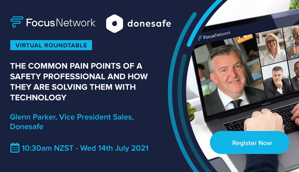 _FocusNetwork's tweet photo. Join Glenn Parker from @Donesafe and other #OHSleaders from NZ at an upcoming virtual roundtable session taking place on Wed, 14th July 2021, 10:30am (NZST)
https://t.co/RoA5aEBWYw
#focusnetwork #donesafe #privateevents #virtualroundtables #bespokeevents #digitalplatforms https://t.co/ZPGjgQxptv