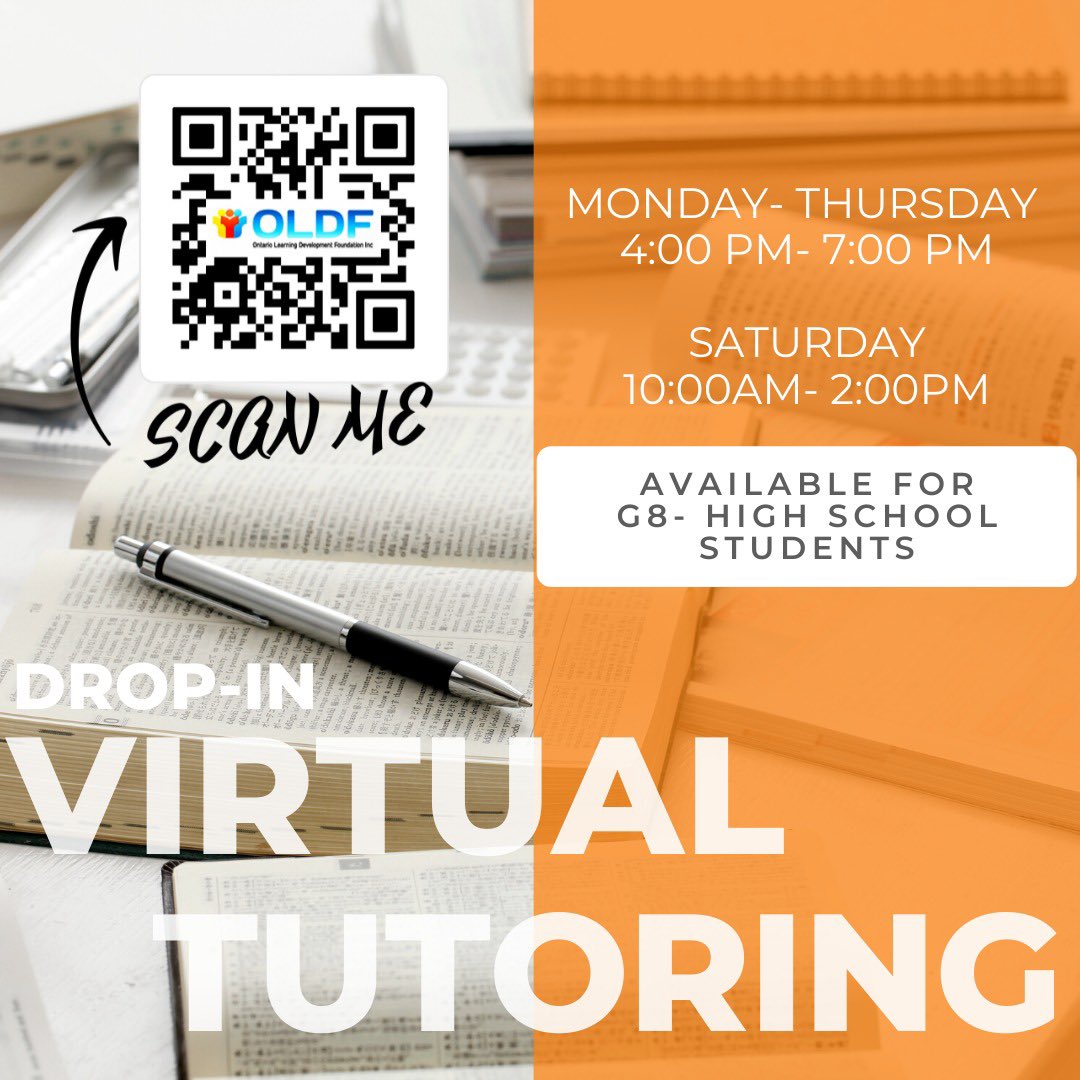 The Homework Club/ Tutoring Club is BACK! 📚✏️

Come by the virtual drop-in sessions starting May 31 for your child to receive some homework assistance. Scan to sign up! 📓🍎

#gtatutor #virtualtutor