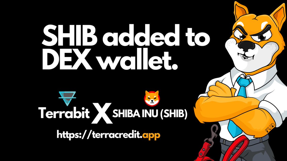 pnutrugged's tweet photo. #Terrabit adds @Shibtoken to their decentralized wallet. https://t.co/2A8Wlx6H25 Terrabit is @terracredit's flagship decentralized wallet and exchange. Your keys, your funds that's the only way to be 100% secure. Let us know in the comments what markets we should add. https://t.co/1tiyxAMNd1