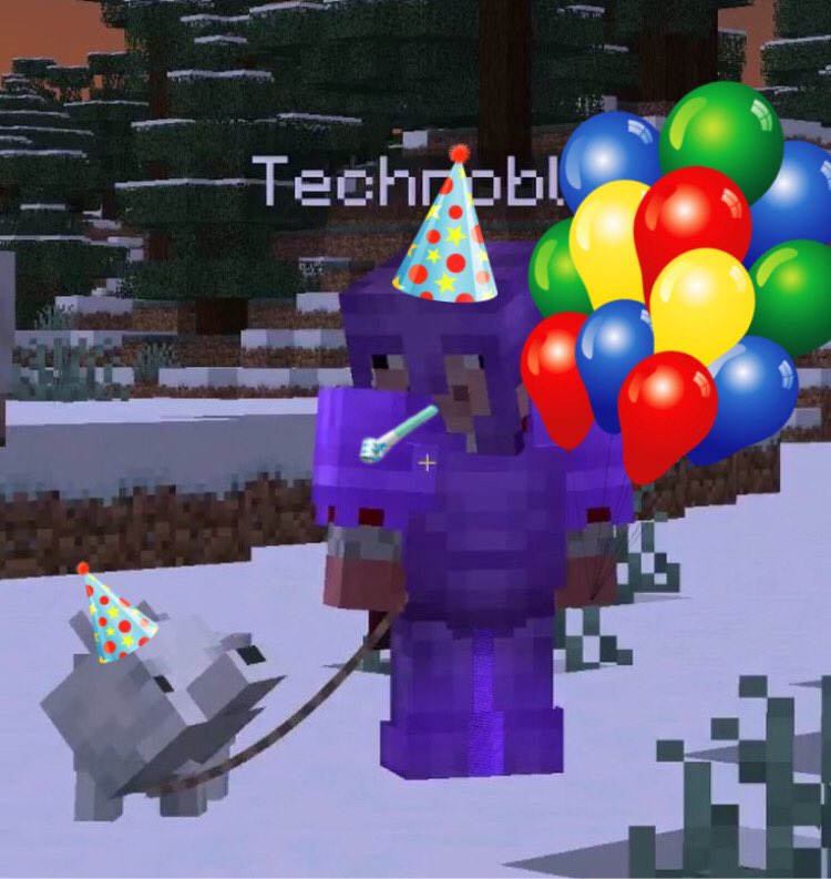 dayswithouttec's tweet photo. happy birthday to our favorite! we hope you have a good day old man <3 technotwt loves and misses you! 😄 #HappyBirthdayTechnoblade 💗 ps, get better at pvp plz.. /j https://t.co/zaz3XQ9RjH