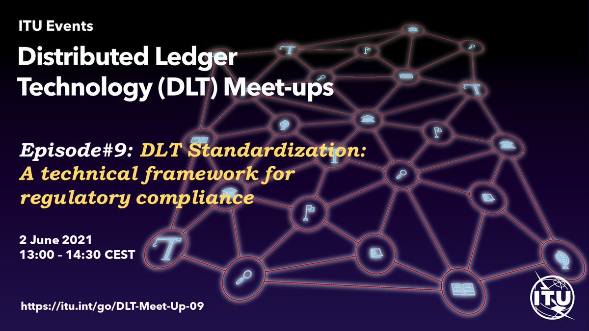 promo visual for the distributed ledger technology meet-up on a technical framework for regulatory compliance.
2 June between 13:00 and 14:30 CET
