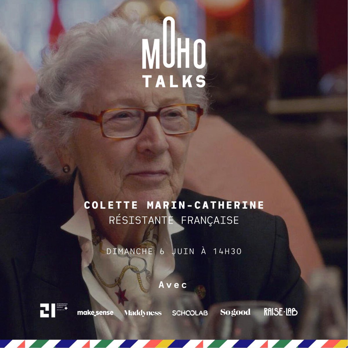 [Evenement 🚨] Pour les 77 ans du #Débarquement le 6 juin à 14h30, nous invitons Colette Marin-Catherine, ancienne résistante française dont l'Histoire fut immortalisée par un #Oscars en 2021 ! 
 
Sur place au <a href="/joinMoHo/">MoHo</a> en #Normandie ou bien en live 😀👇🏽