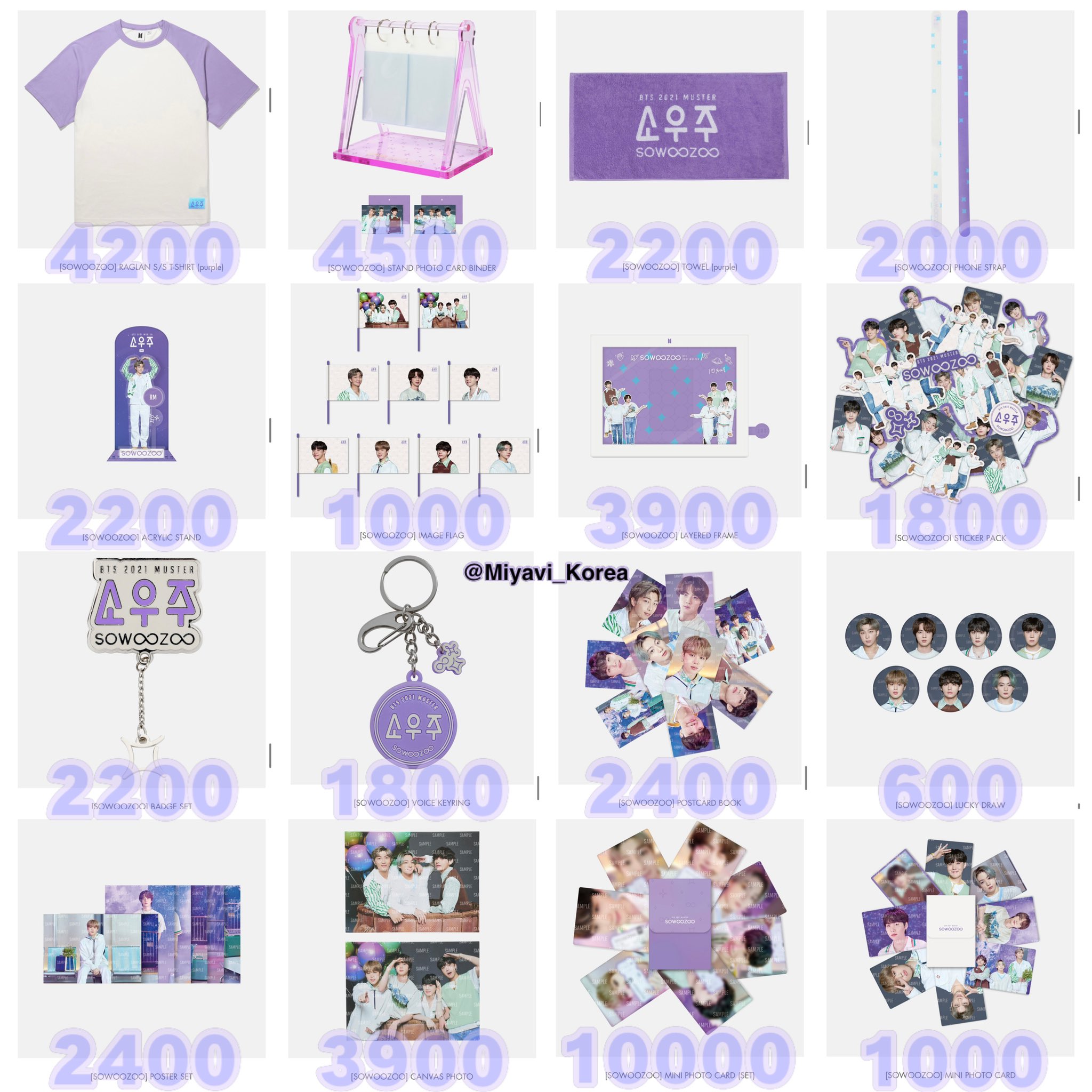 BTS SOWOOZOO ソウジュ ミニフォトカード 88枚セット 抜けなし
