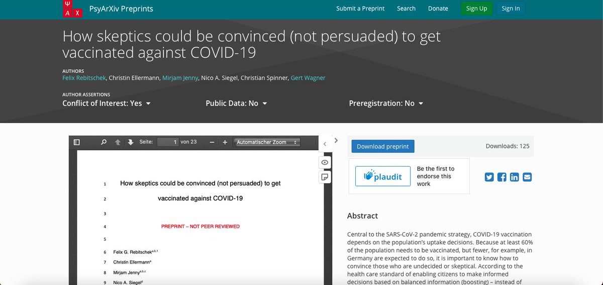 Risk_Literacy's tweet photo. How skeptics could be convinced (not persuaded) to get vaccinated against #Covid_19: our newest study (preprint) examines #factboxes as tools for #informeddecisionmaking among those who are undecided or skeptical about #COVID19 #vaccinations:  https://t.co/hDqVgOFwdH https://t.co/gt7g2P9rNQ