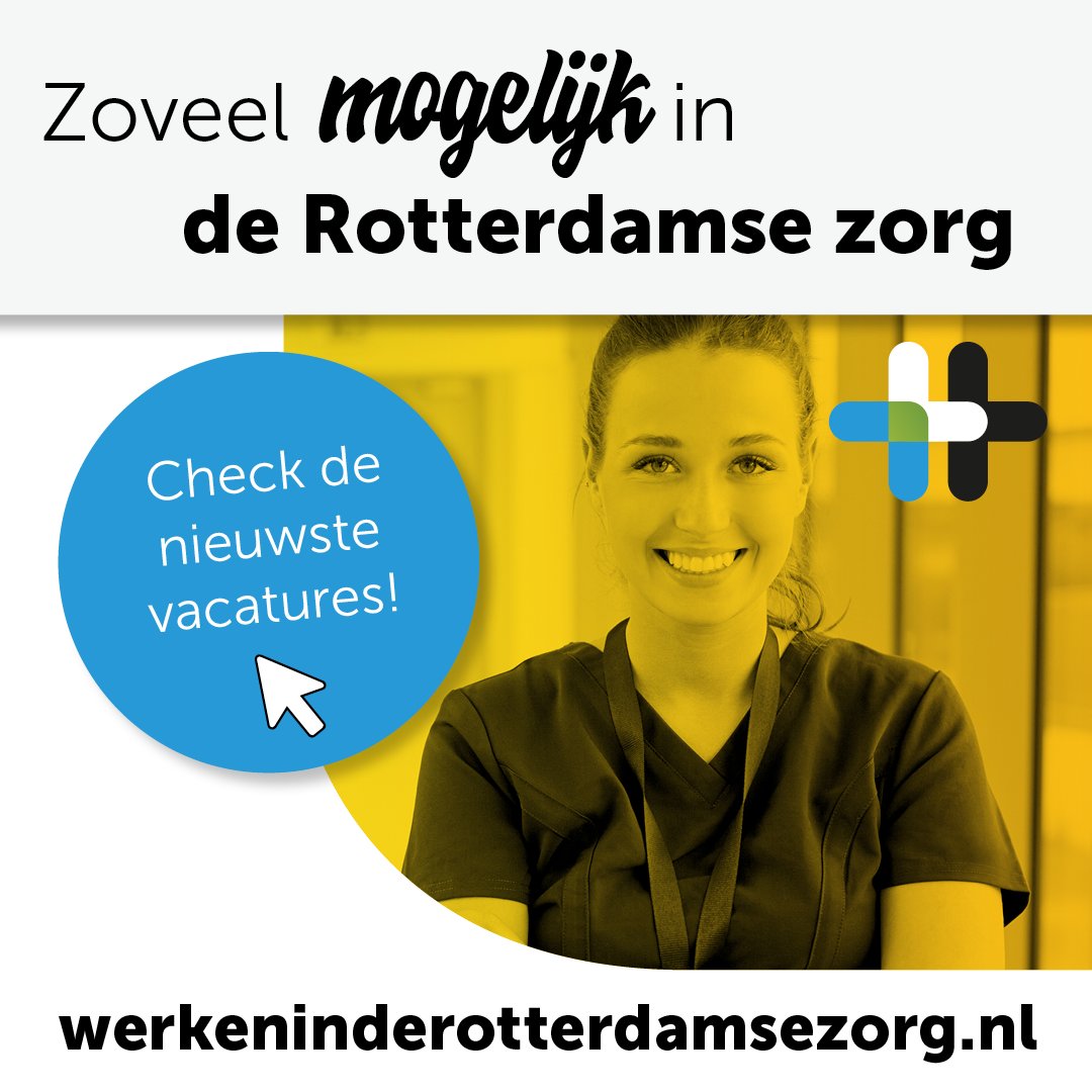 Er is zoveel mogelijk in de Rotterdamse zorg!
Onze nieuwe vacaturewebsite is live! Met wel meer
dan 1000 vacatures in regio Rotterdam Rijnmond.
werkeninderotterdamsezorg.nl

#zorgvacature #vindeenbaanindezorg
#rotterdamsezorg #derotterdamsezorg
#werkenindezorg #ictindezorg