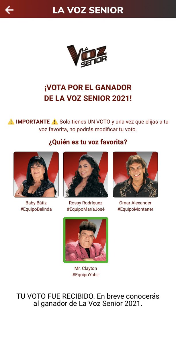 yahirmusic's tweet photo. A votar por #EquipoYahir en la #FinalLaVozSenior!!! Últimos minutos para apoyar a nuestro equipo a través de la app TV Azteca Conecta 👊🏼 👊🏼👊🏼 @LaVozTvAzteca https://t.co/0SfytC2t6t